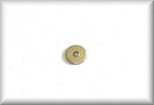 Unterlegscheibe f&uuml;r Kupplungen, Weissblech, 0,5 mm St&auml;rke, 5,0 mm Ausendurchmesser, Innenmass bzw. Bohrung 1,0 mm, Preis pro St&uuml;ck.