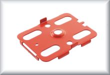 Sheet metal holder for tender bogie, light red, price per piece.