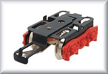 Rear bogie complete with coil, hook and wheels, price per piece.