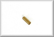 Repairing sleeve for chassis, yellow brass, lenght 9,0 - 10,00 mm, width 2,95 mm, inside measurement 2,49 mm, drill out only - not press out, price per piece.