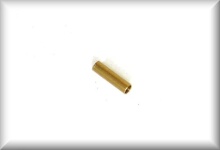 Repairing sleeve for chassis, yellow brass, lenght 10,5-11,5 mm, width 2,95 mm, inside measurement 2,49 mm, drill out only - not press out, price per piece.