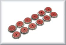 Wheel set (12 wheels), grey, according to the original, zinc cast iron, for TW 800, price per set.