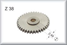 Intermediate gear brass 38 teeth (Ni), Modul 0.4 used at TT 800, price per item