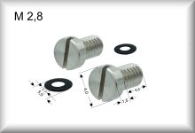 Screws for fixing the slider with the isolation disk, for the complete 700 series (factory standard), 2,8 mm, price per pair.
for all 700 series (factory-norm) 2.7
pair